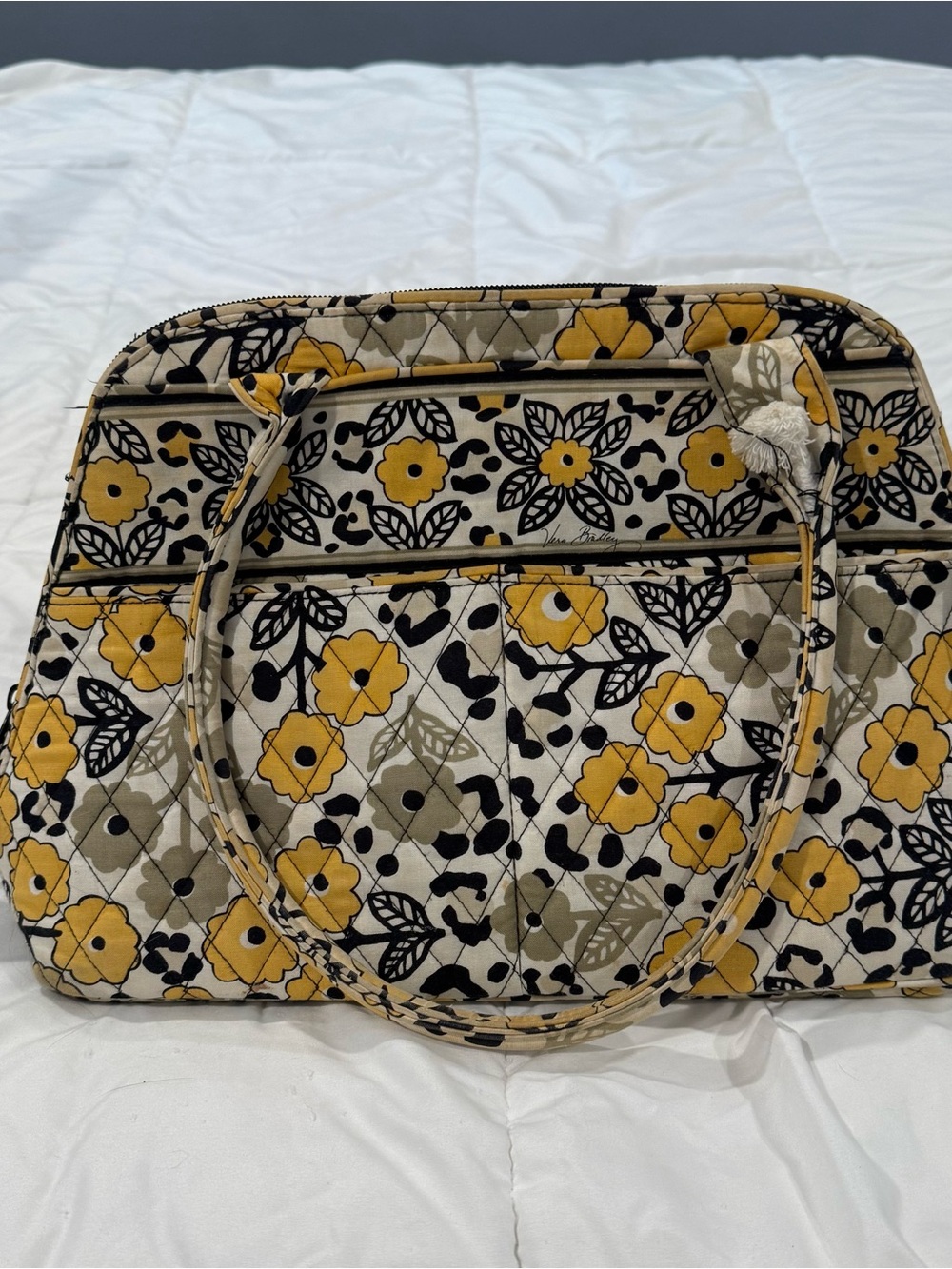 Vera Bradley Yellow Floral Quilted Tote
